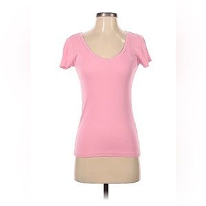 Ralph Lauren Bubblegum Pink V Neck Short Sleeve Shirt
